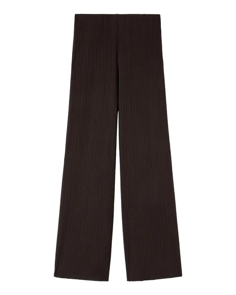 AGNONA Gerade Corteccia Hose mit Plissee-Effekt - Braun Braun