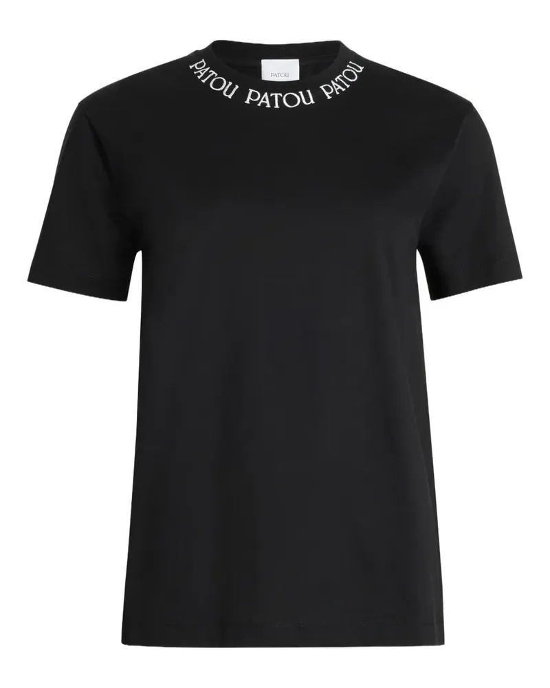 Patou T-Shirt mit Logo-Stickerei - Schwarz Schwarz
