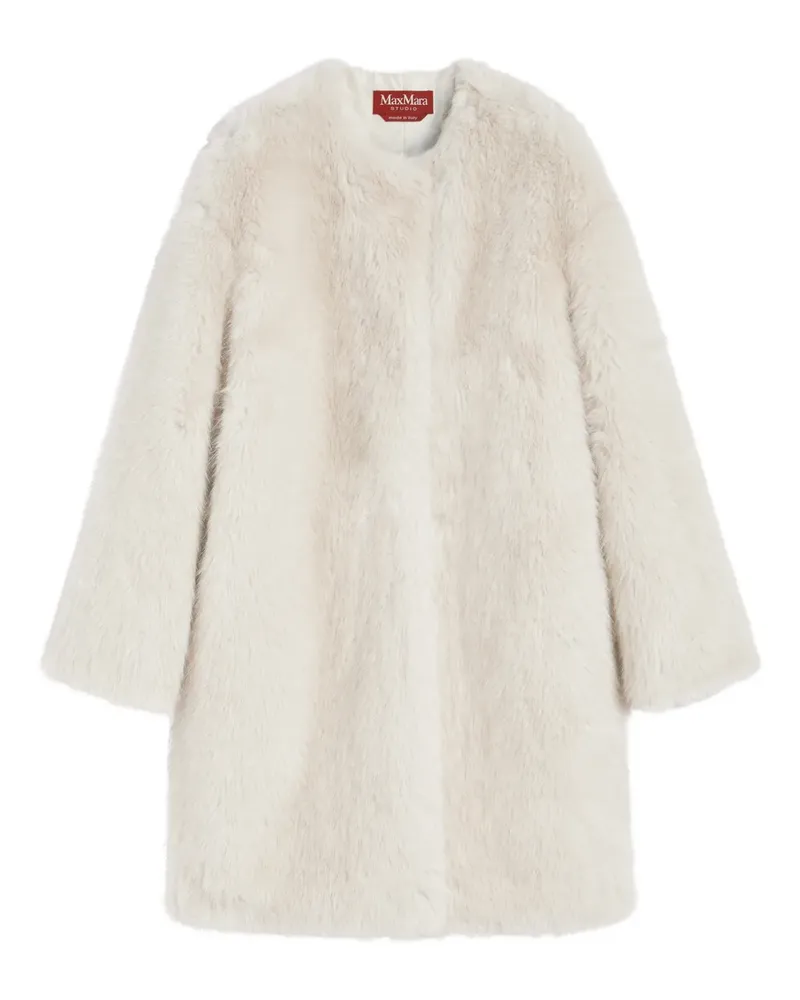 Max Mara Eros concealed closure coat - Nude Nude