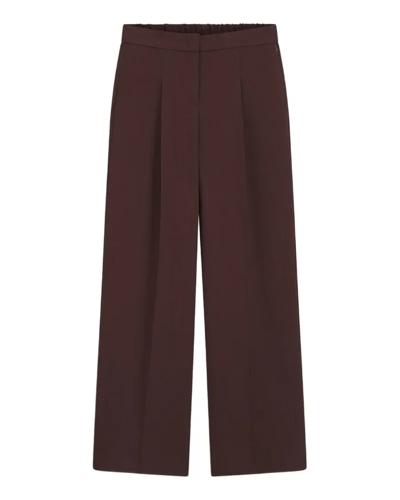 HUGO BOSS pleated wide-leg trousers - Braun Braun