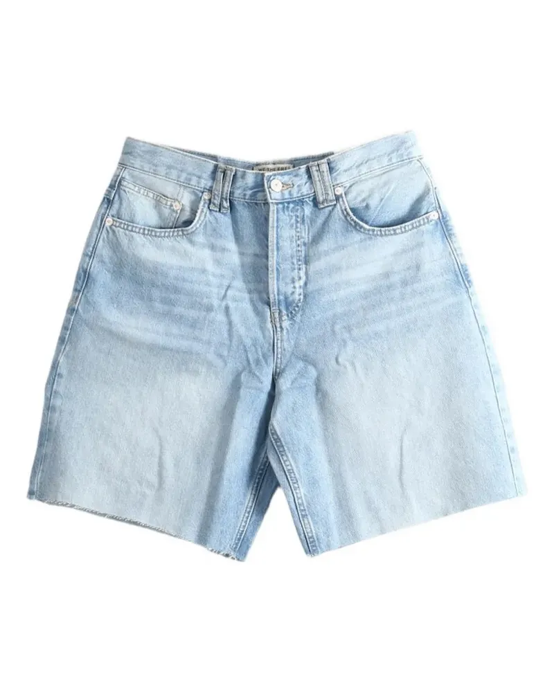 Free People Montana raw-edge denim shorts - Blau Blau