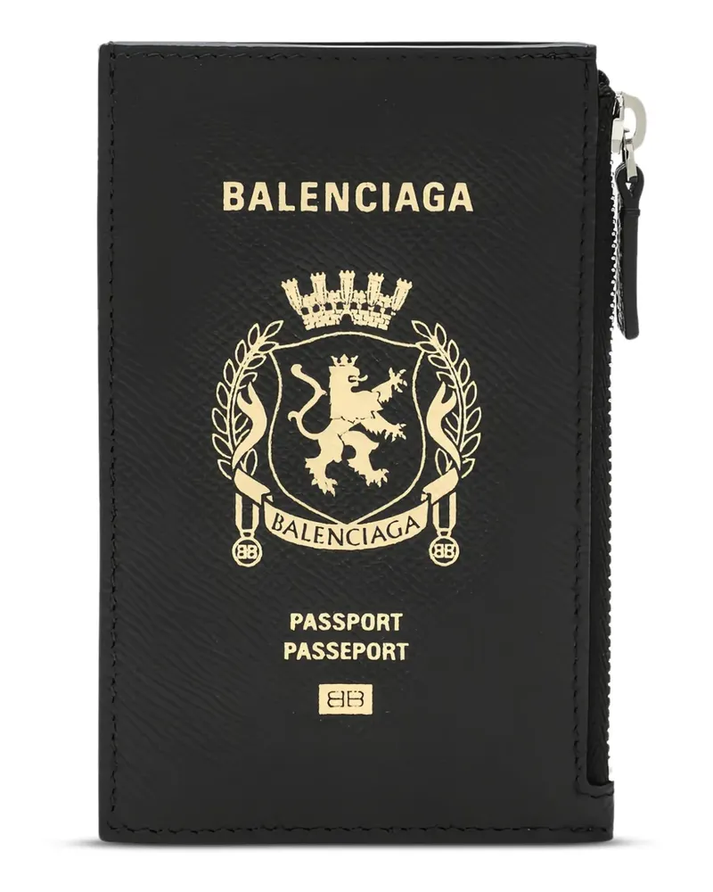 Balenciaga Dokumentenmappe mit Reißverschluss - Schwarz Schwarz