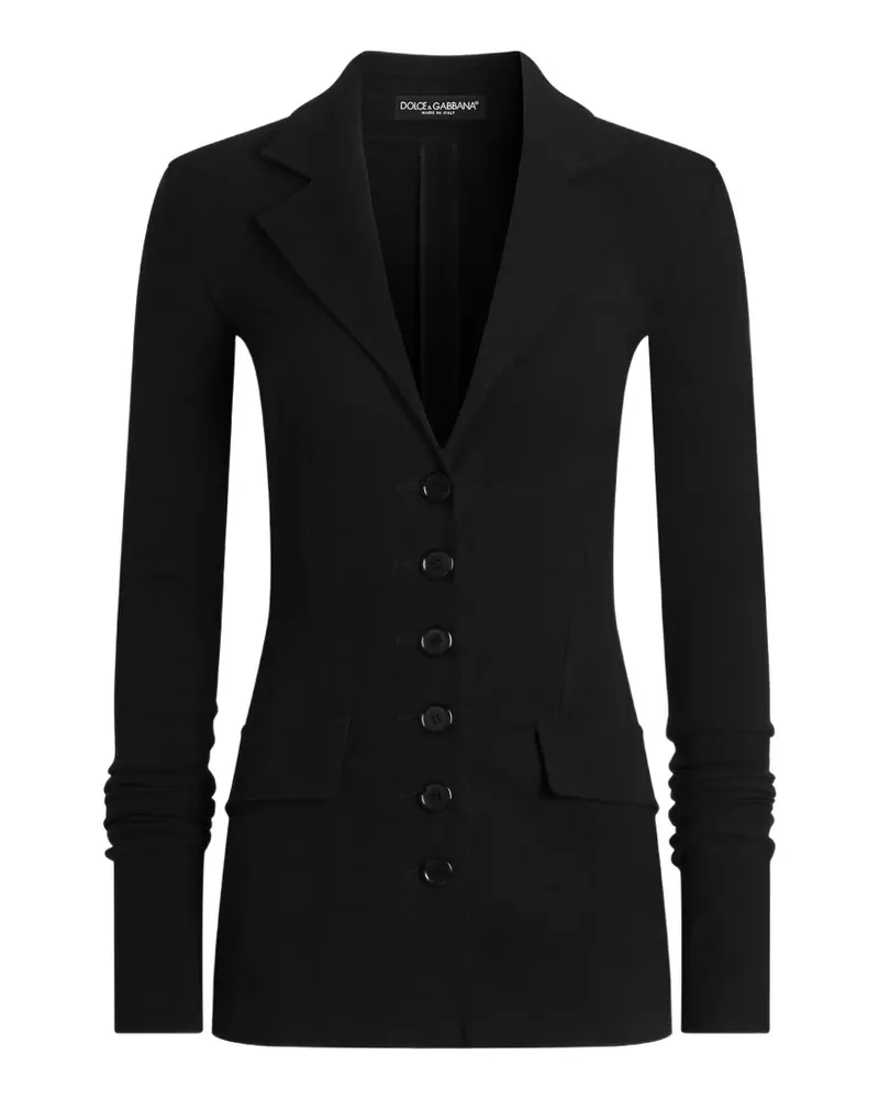 Dolce & Gabbana Einreihige Jacke aus Wolle - Schwarz Schwarz