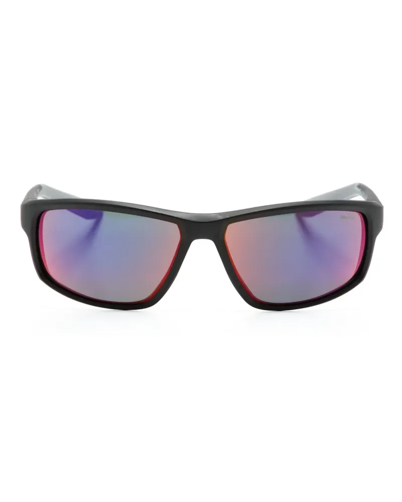 Nike Sonnenbrille mit eckigem Gestell - Schwarz Schwarz