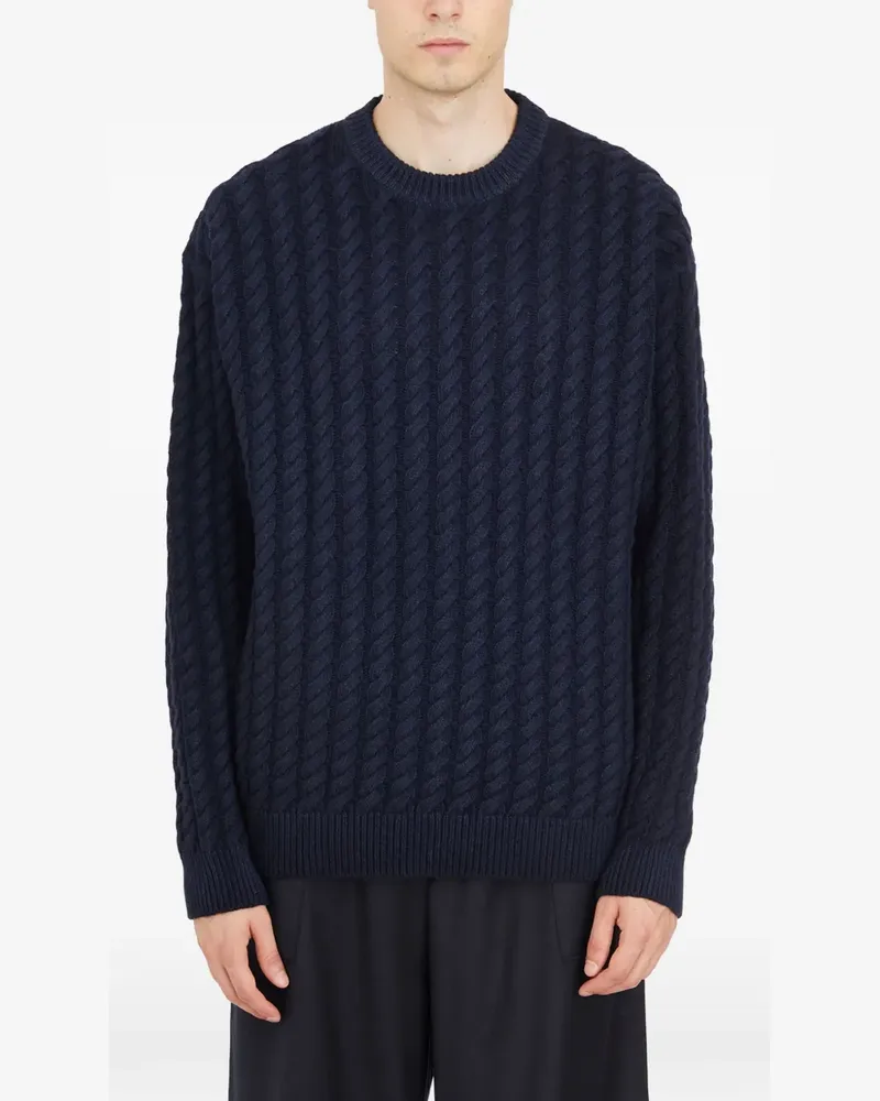 BARENA cable-knit crewneck sweater - Blau Blau