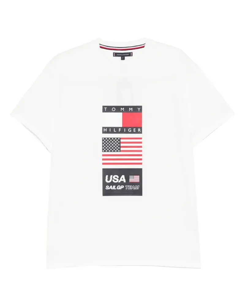 Tommy Hilfiger logo-print T-shirt - Weiß Weiß