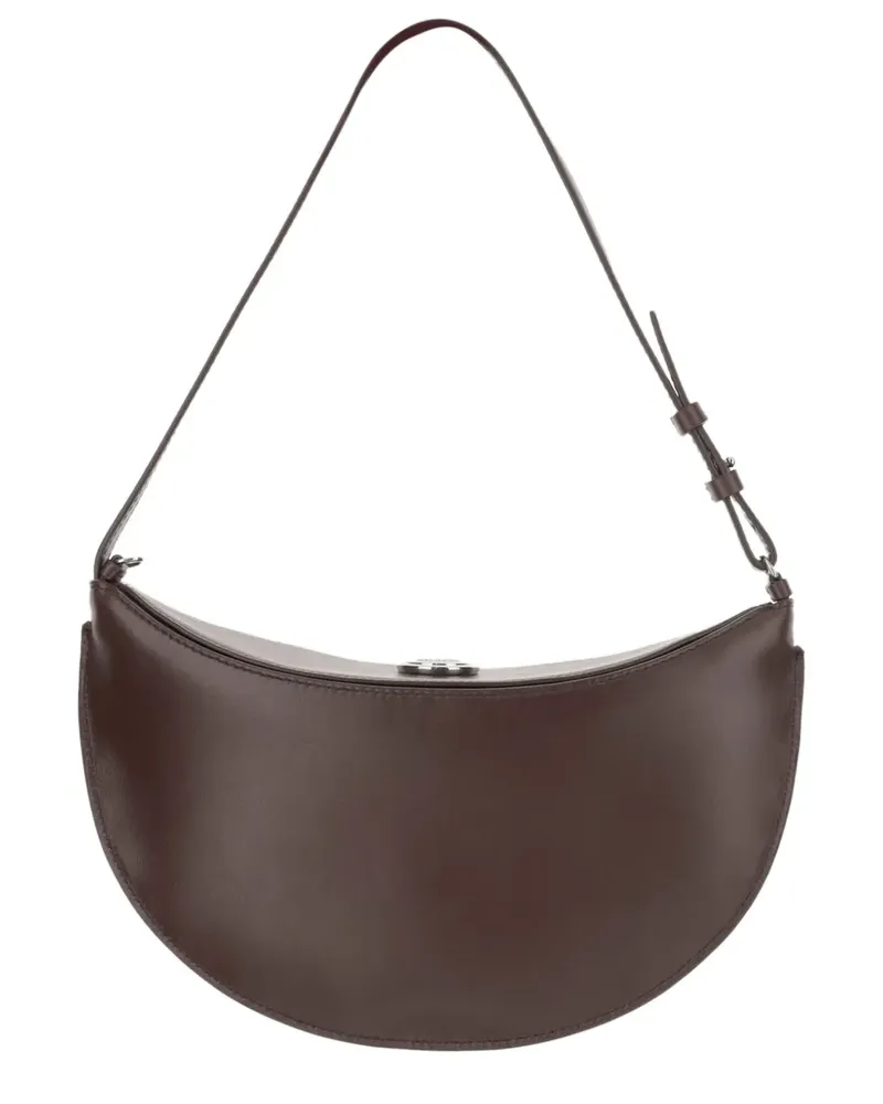 Jacquemus Kleine Oval Schultertasche mit Logo-Prägung - Braun Braun