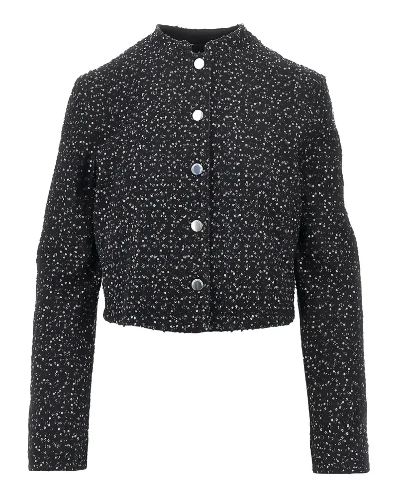 Emporio Armani sequin-embellished cropped jacket - Schwarz Schwarz