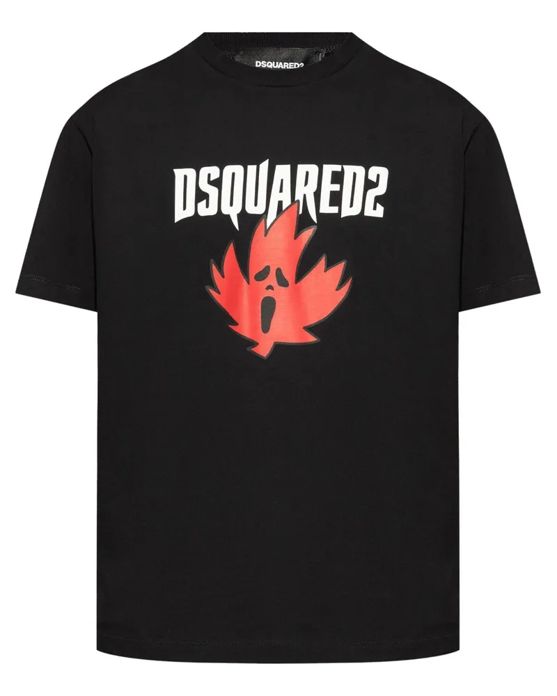 Dsquared2 T-Shirt mit Logo-Print - Schwarz Schwarz