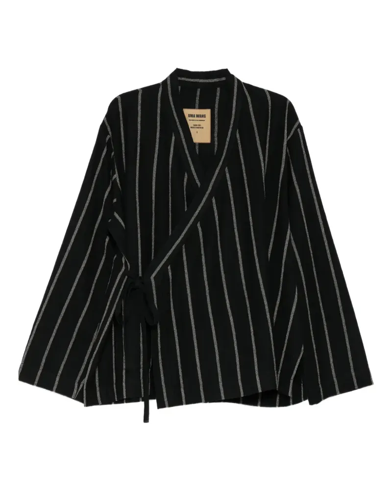 Uma Wang Wickeljacke mit Nadelstreifen - Schwarz Schwarz