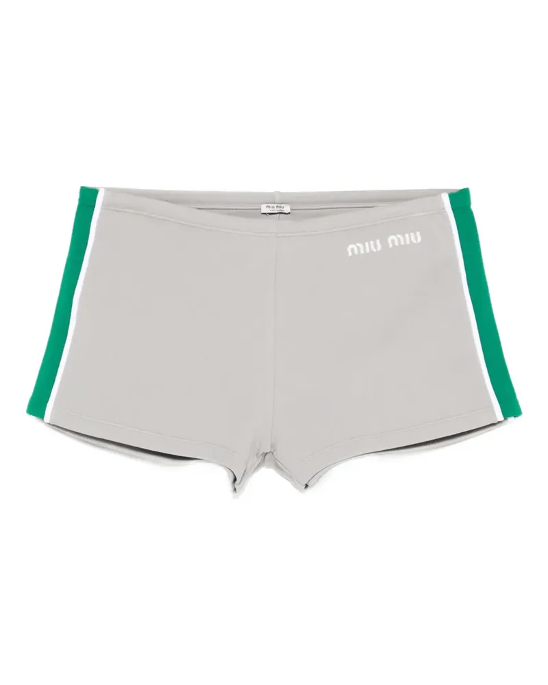 Miu Miu Shorts mit Borten - Grau Grau
