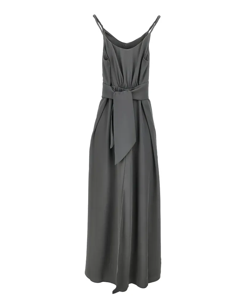 Emporio Armani bow sleeveless maxi dress - Grau Grau