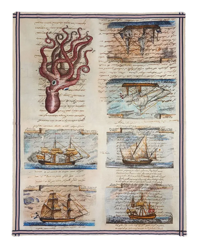 Faliero Sarti Veleri printed scarf - Nude Nude