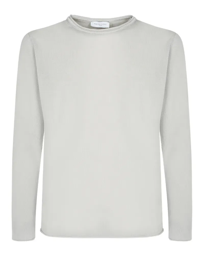 Daniele Fiesoli Langarmshirt mit gerolltem Saum - Weiß Weiß