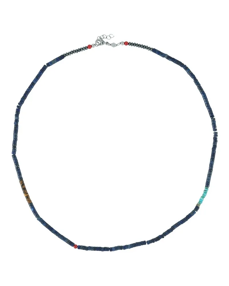 Nialaya Heishi Halskette mit Lapislazuli-Perlen - Blau Blau