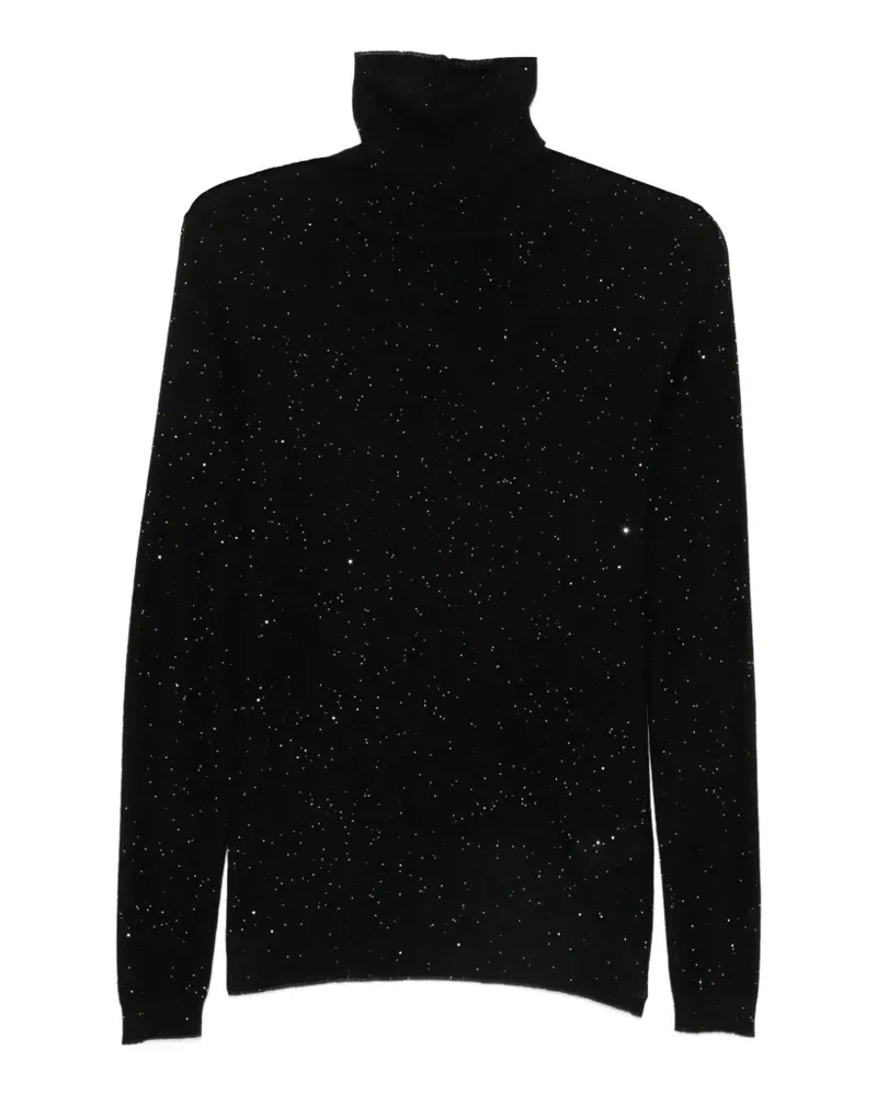 Fabiana Filippi Rollkragenpullover mit Pailletten - Schwarz Schwarz