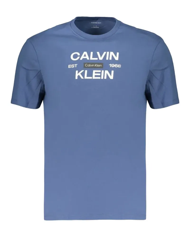 Calvin Klein T-Shirt mit Logo-Print - Blau Blau