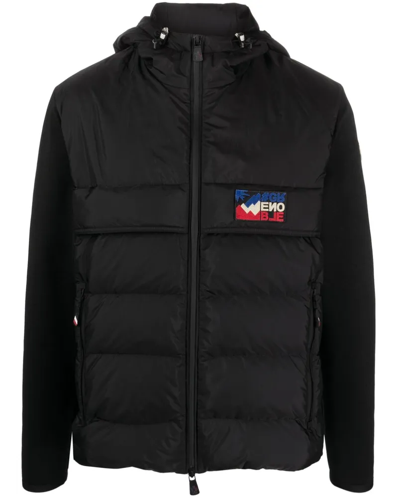 Moncler Gesteppter Cardigan mit Kapuze - Schwarz Schwarz