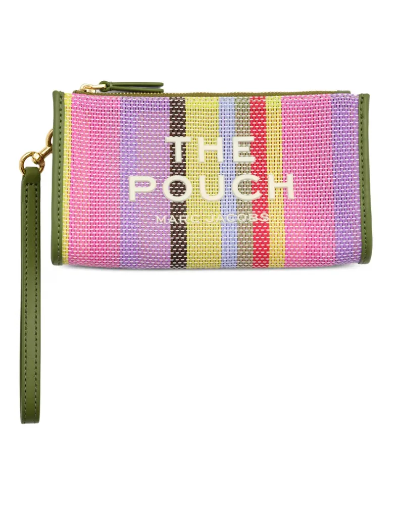 Marc Jacobs The Pouch stripe mesh make up bag - Rosa Rosa