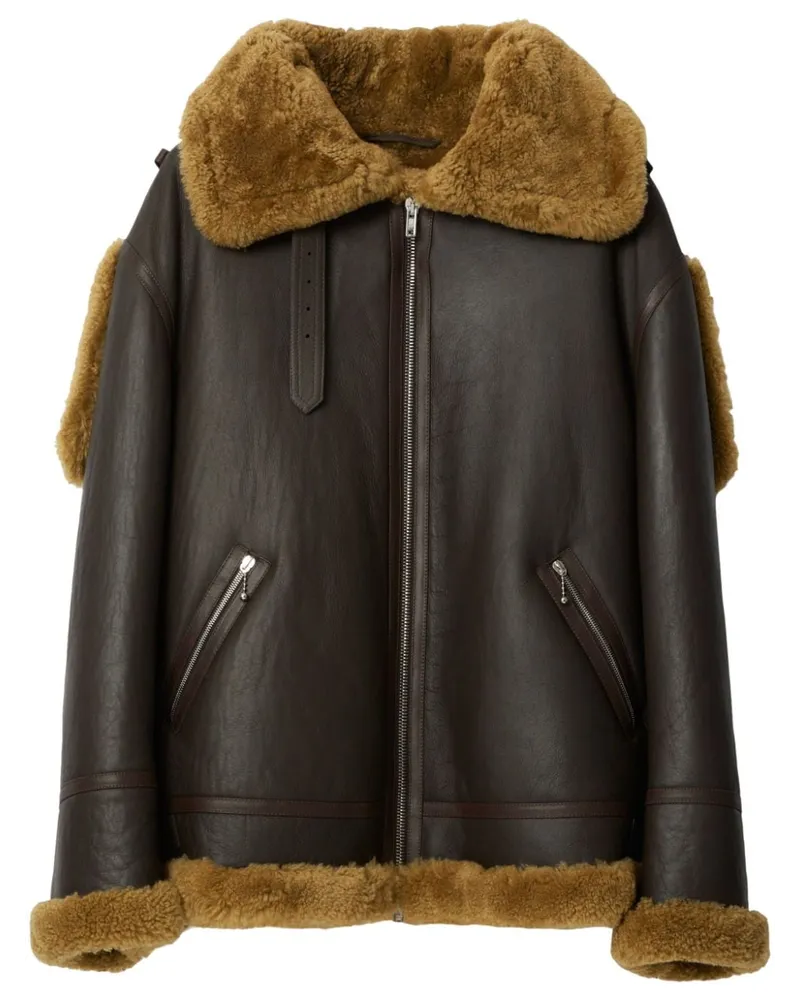 Burberry Pilotenjacke mit Shearling - Braun Braun
