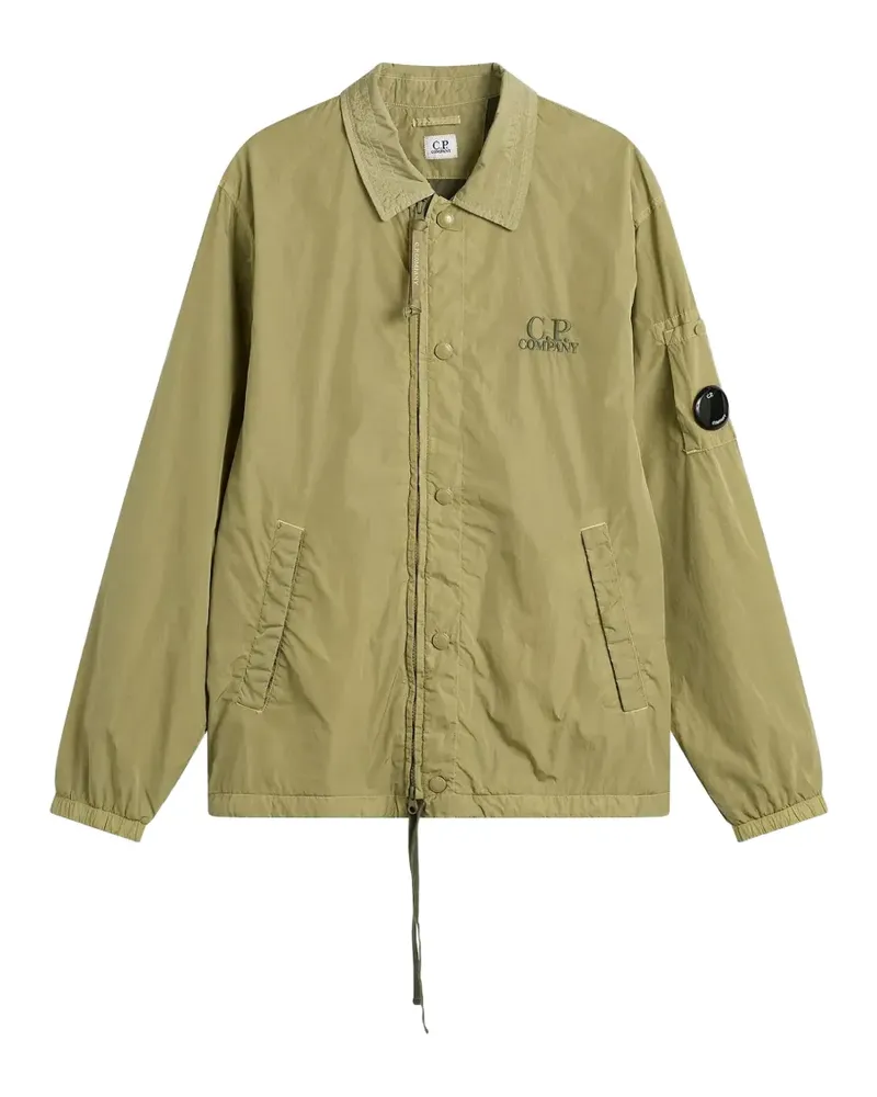 C.P. Company Hemdjacke mit Logo-Stickerei - Grün Grün