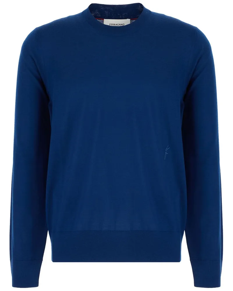 Ferragamo Pullover mit Logo-Stickerei - Blau Blau