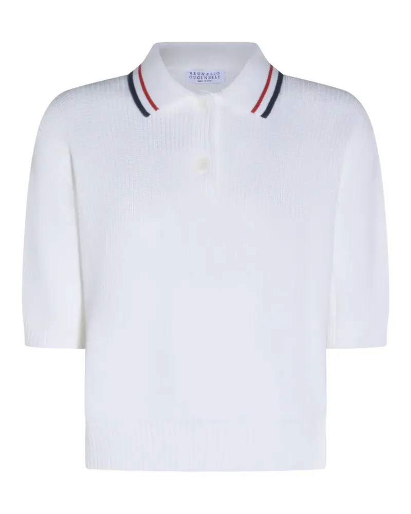 Brunello Cucinelli striped polo shirt - Weiß Weiß