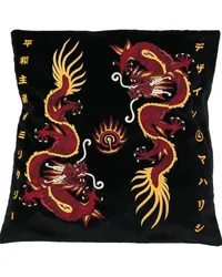 maharishi Original Dragon Kissen (45cm x 45cm Schwarz