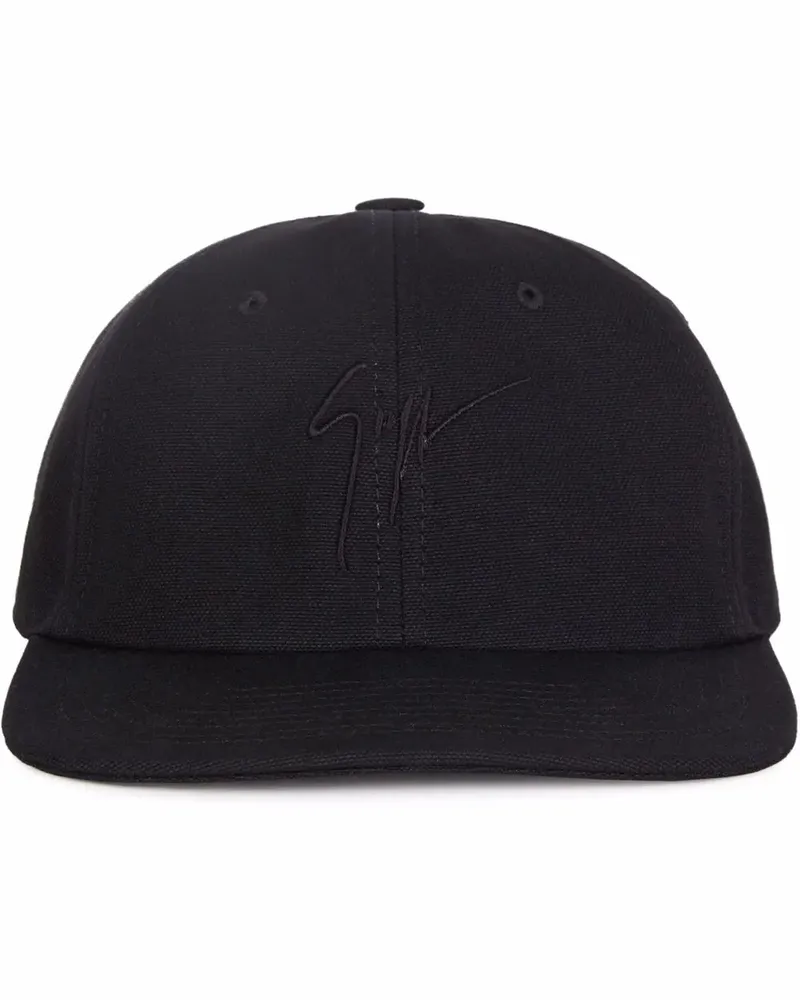 Giuseppe Zanotti Baseballkappe mit Logo-Stickerei - Schwarz Schwarz