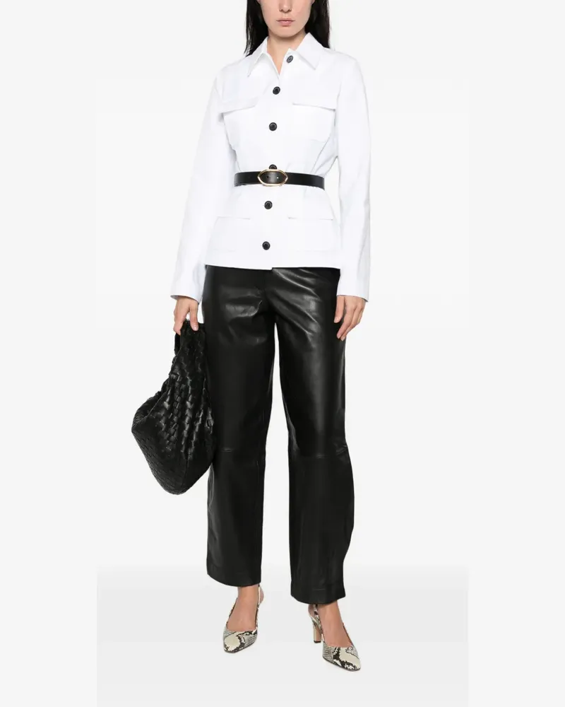 Brandon Maxwell Gage Jacke mit Knöpfen - Weiß Weiß