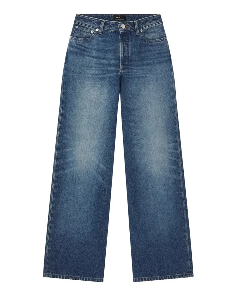 A.P.C. Gerade Jeans mit Stone-Wash-Effekt - Blau Blau