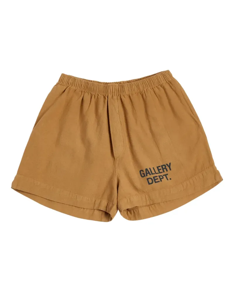 GALLERY DEPT. French Zuma logo-print shorts - Braun Braun