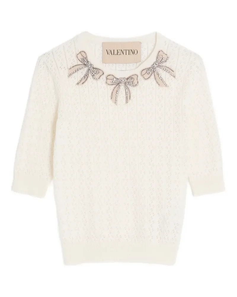 Valentino Garavani Bestickter Pullover - Weiß Weiß