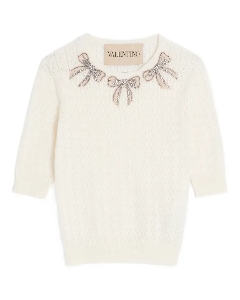Valentino Garavani Bestickter Pullover - Weiß Weiß