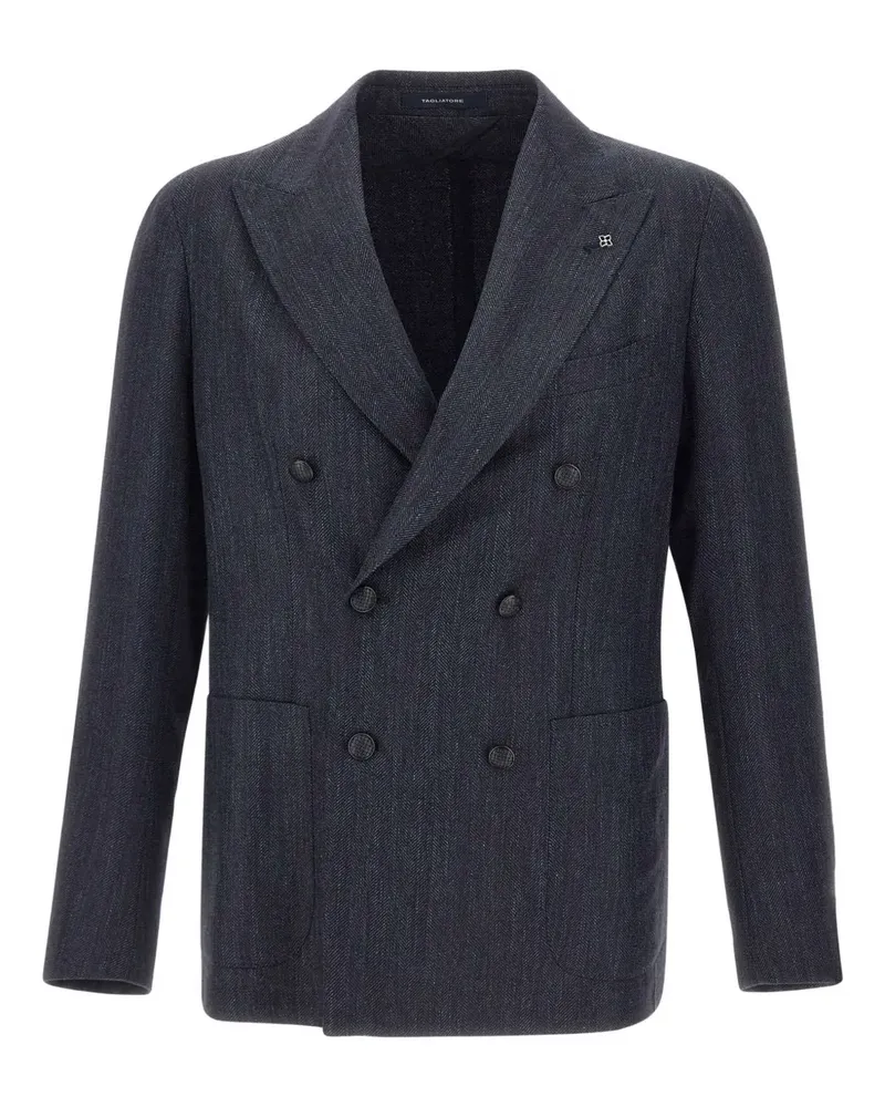 Tagliatore peak-lapel double-breasted blazer - Blau Blau