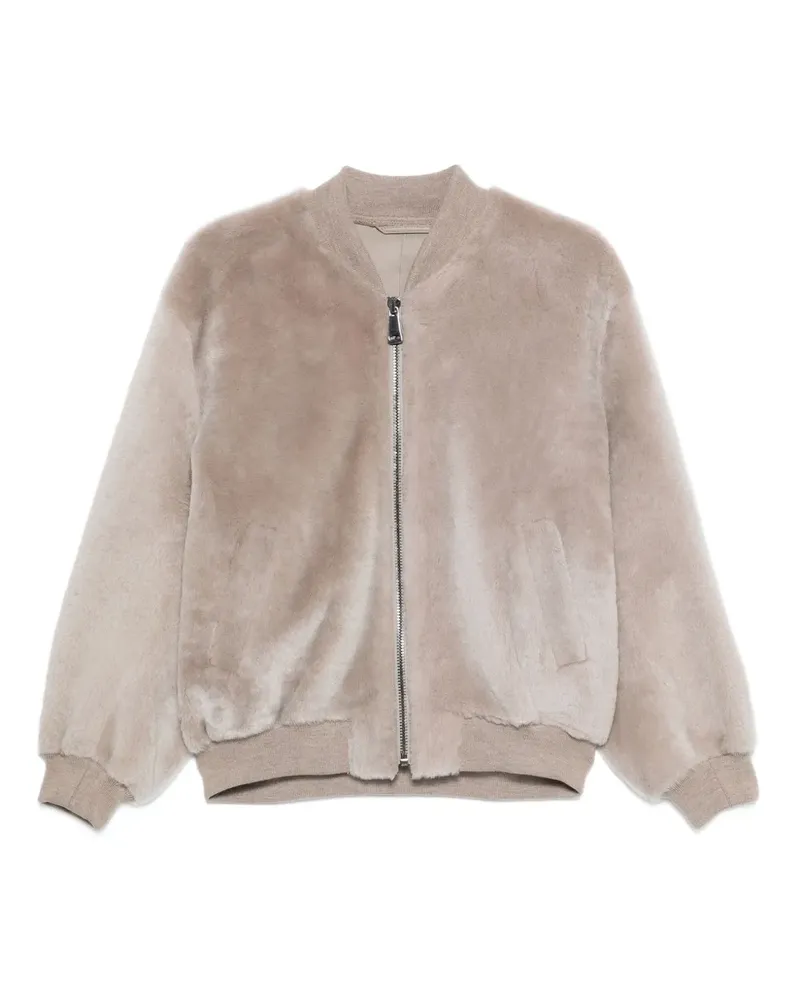 Simonetta Ravizza Bomberjacke aus Faux Fur - Nude Nude