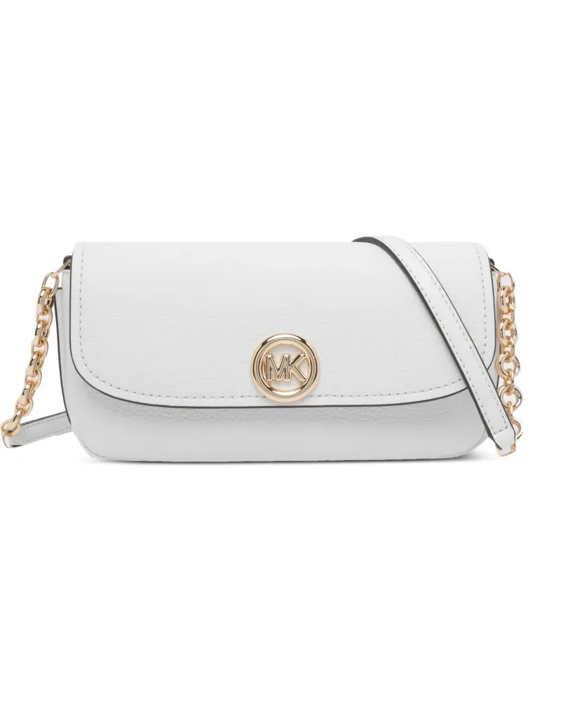 Michael Kors Schultertasche mit Logo-Schild - Weiß Weiß