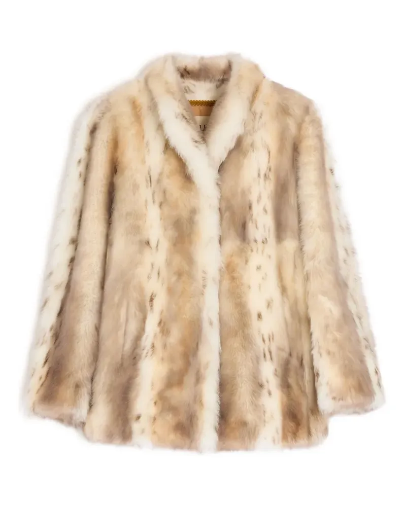Valentino Garavani Mantel aus Shearling mit Luchsmuster - Nude Nude