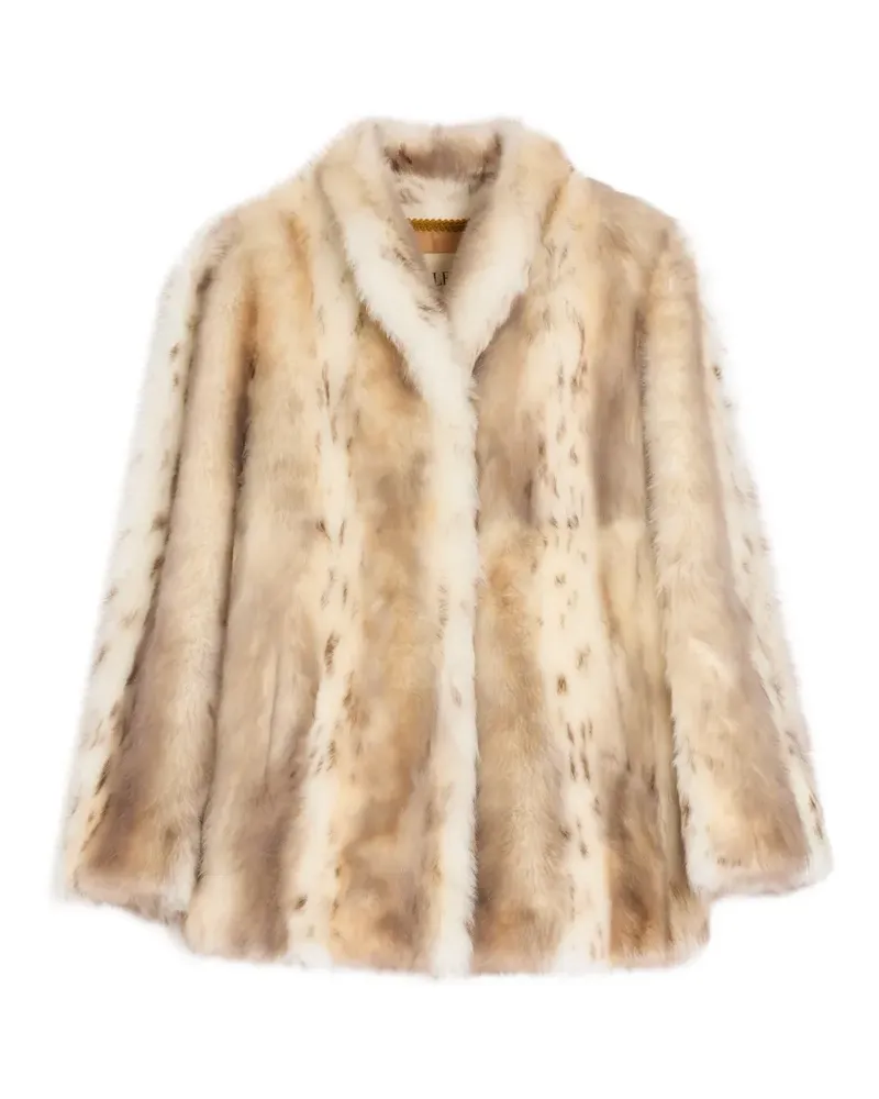 Valentino Garavani Shearling-Mantel - Nude Nude
