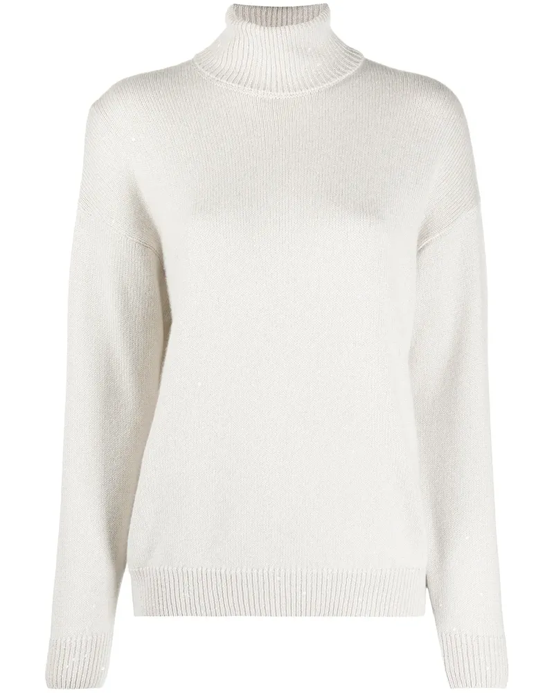 Brunello Cucinelli Pullover mit Rollkragen - Nude Nude