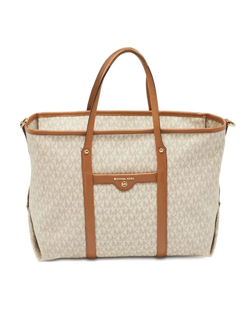 Michael Kors Pre-owned mittelgroße Tote Bag mit Monogrammmuster - Nude Nude