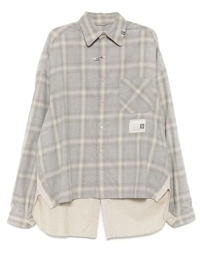 MIHARAYASUHIRO Langärmeliges 2 Shirts Combined Hemd - Grau Grau