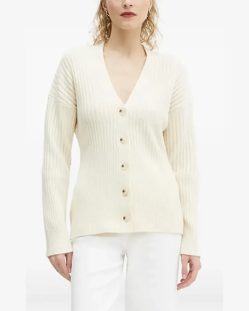 BRUUNS BAZAAR Gerippter Cardigan - Nude Nude