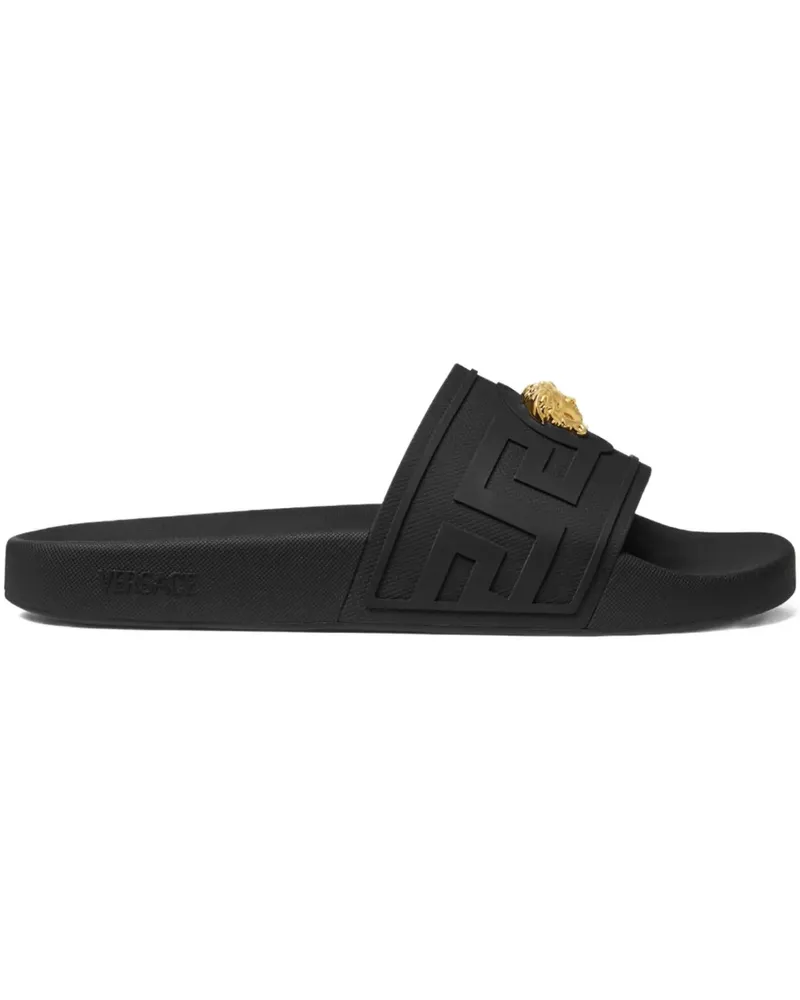 Versace La Medusa Pantoletten - Schwarz Schwarz