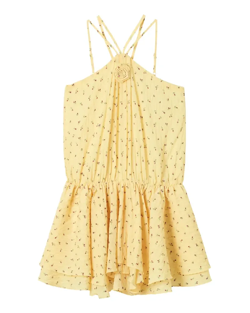 b+ab floral-print mini dress - Gelb Gelb