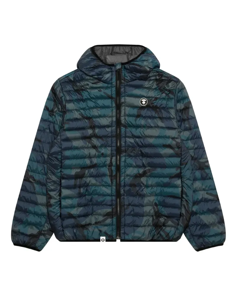 BAPE Kapuzenjacke mit Camouflage-Print - Blau Blau