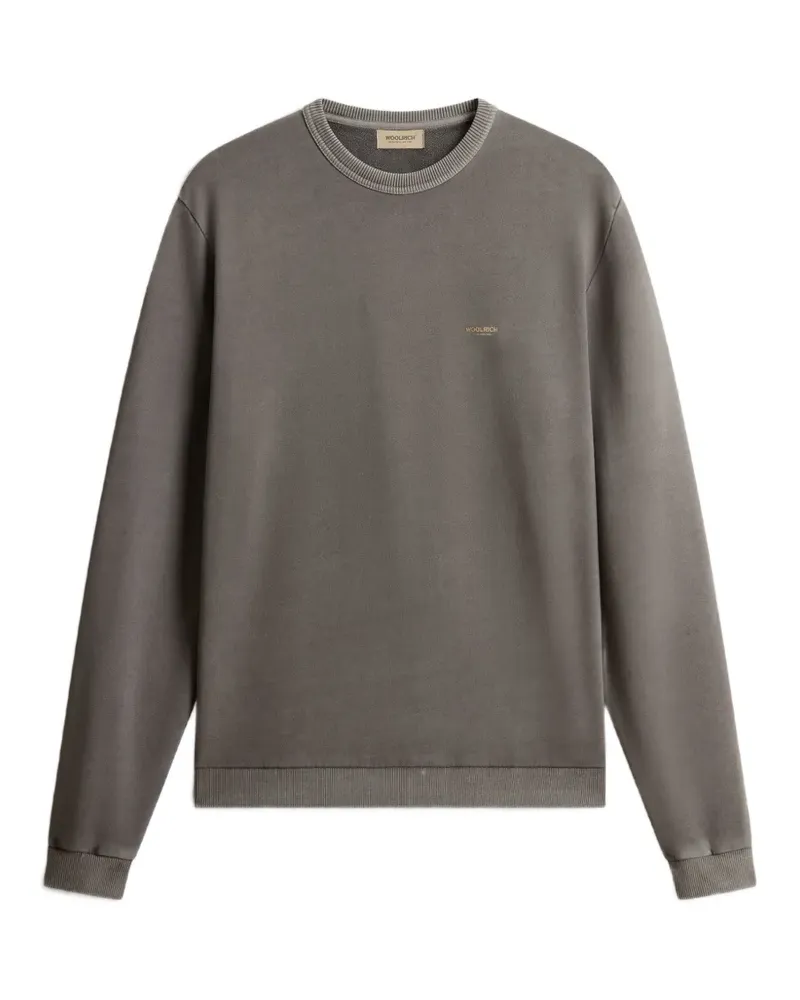 Woolrich Sweatshirt mit geripptem Detail - Grau Grau