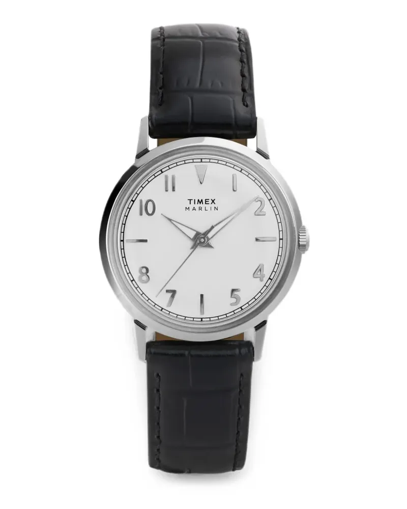 Timex Marlin croc-effect-strap 34mm watch - Silber Silber