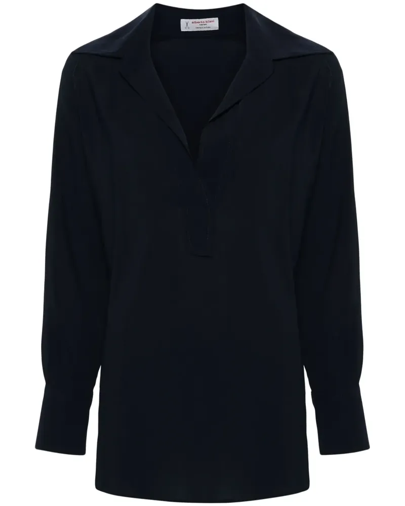 Alberto Biani Bluse mit V-Ausschnitt - Blau Blau