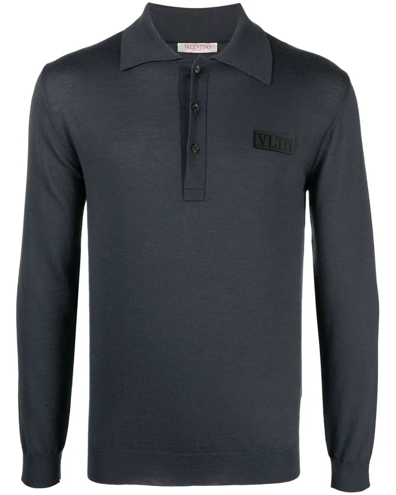 Valentino Garavani Langärmeliges Poloshirt - Grau Grau